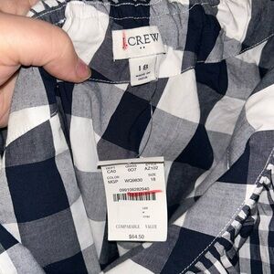 J. Crew Blue and White Plaid Blouse